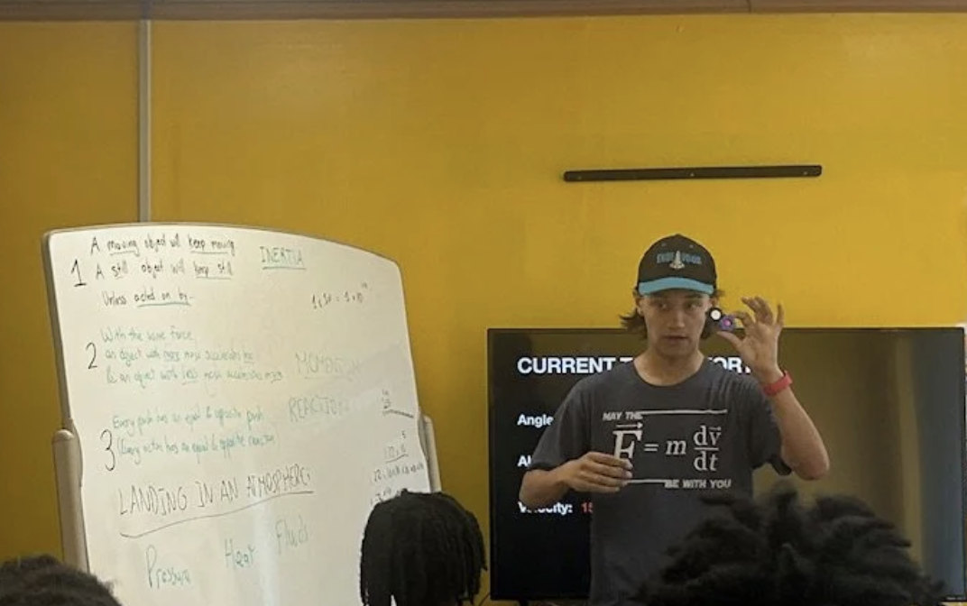 Teaching at a whiteboard